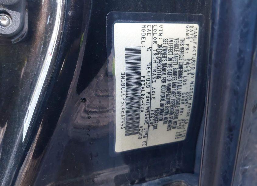 Photo 9 of 2012 Nissan Versa 1.8 S (VIN 3N1BC1CP5CK217445)