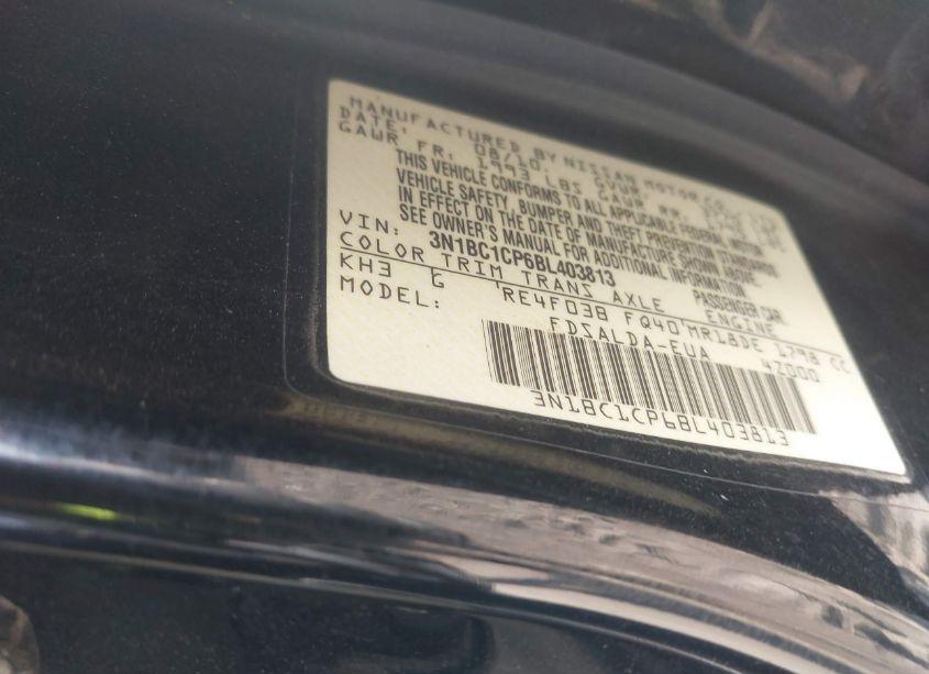 Photo 9 of 2011 Nissan Versa 1.8S (VIN 3N1BC1CP6BL403813)