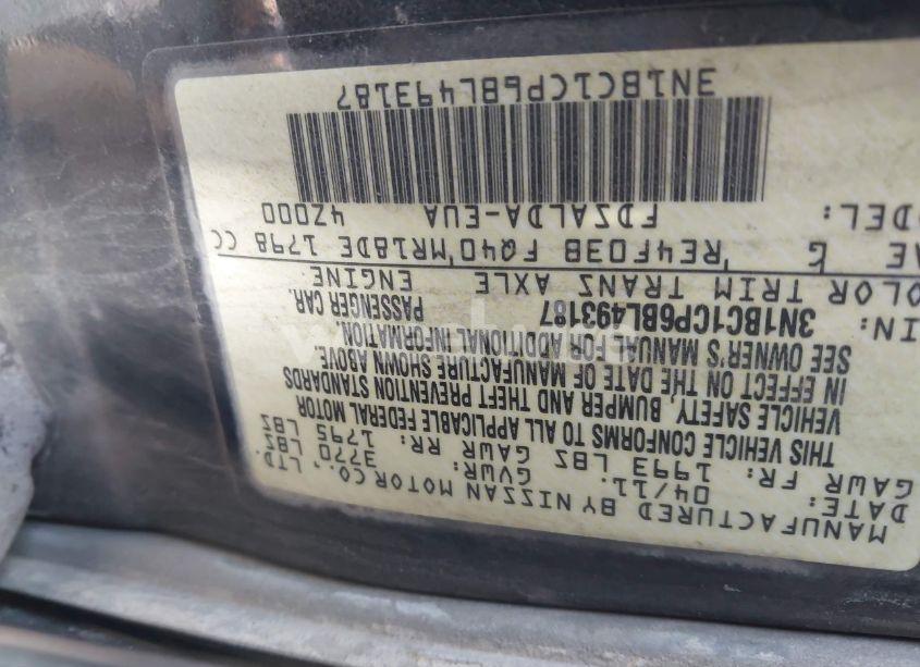 Photo 9 of 2011 Nissan Versa S/SL (VIN 3N1BC1CP6BL493187)