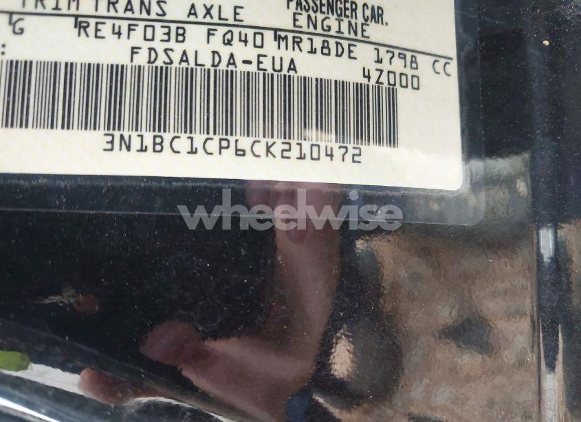 Photo 9 of 2012 Nissan Versa 1.8 S (VIN 3N1BC1CP6CK210472)