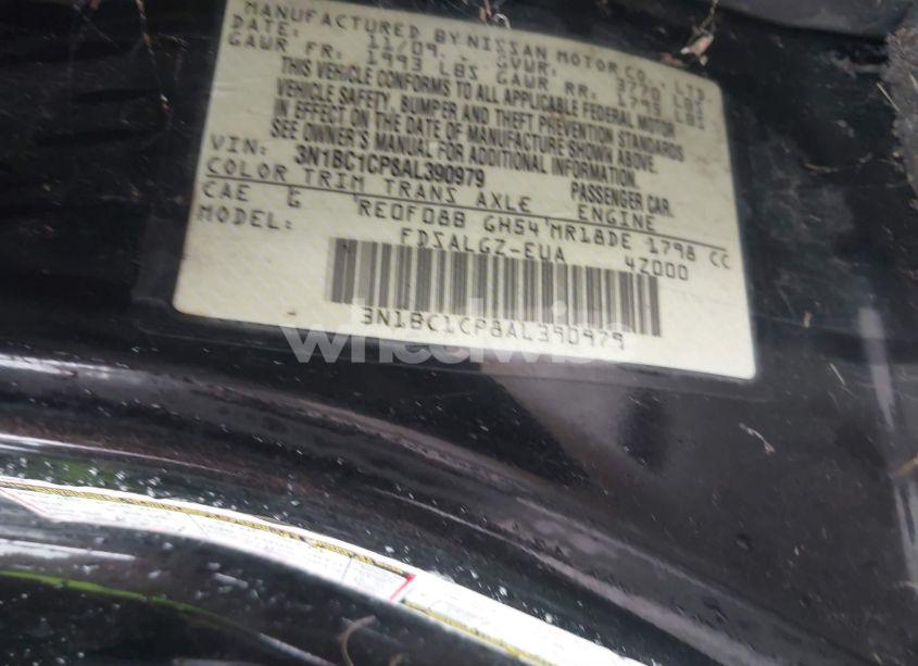 Photo 9 of 2010 Nissan Versa 1.8SL (VIN 3N1BC1CP8AL390979)