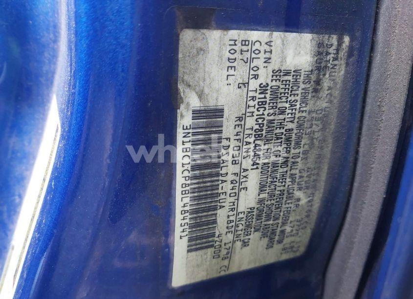 Photo 9 of 2011 Nissan Versa 1.8S (VIN 3N1BC1CP8BL484541)