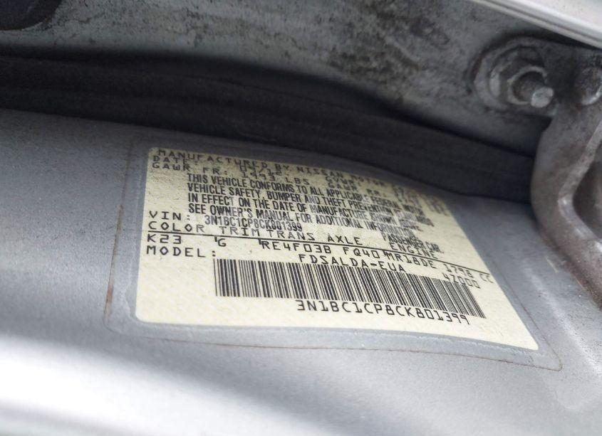 Photo 9 of 2012 Nissan Versa S (VIN 3N1BC1CP8CK801399)