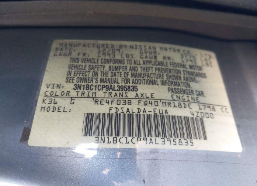 Photo 9 of 2010 Nissan Versa 1.8S (VIN 3N1BC1CP9AL395835)