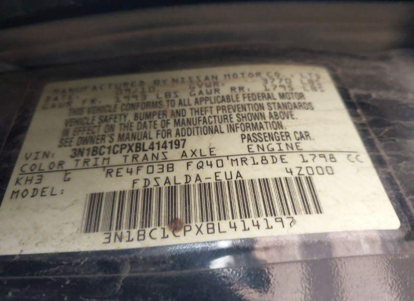 Photo 9 of 2011 Nissan Versa 1.8S (VIN 3N1BC1CPXBL414197)