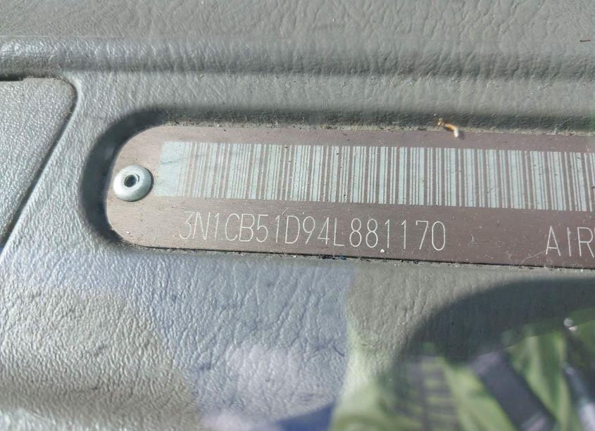 Photo 9 of 2004 Nissan Sentra 1.8 (VIN 3N1CB51D94L881170)