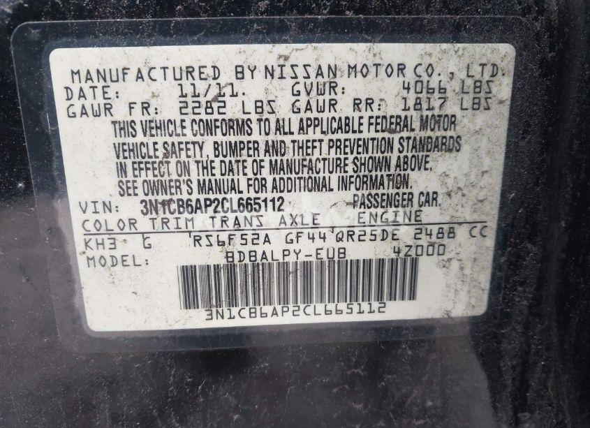 Photo 9 of 2012 Nissan Sentra SE-R SPEC V (VIN 3N1CB6AP2CL665112)