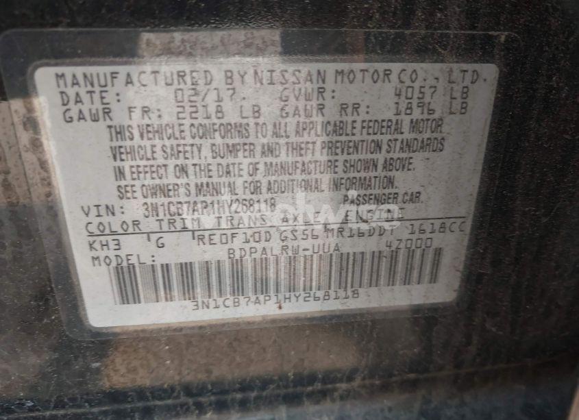 Photo 9 of 2017 Nissan Sentra SR TURBO (VIN 3N1CB7AP1HY268118)