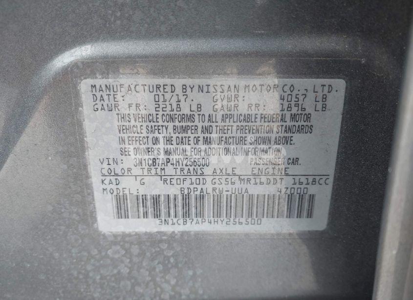 Photo 9 of 2017 Nissan Sentra SR TURBO (VIN 3N1CB7AP4HY256500)