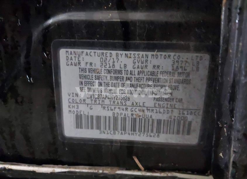 Photo 9 of 2017 Nissan Sentra SR TURBO (VIN 3N1CB7AP4HY275628)