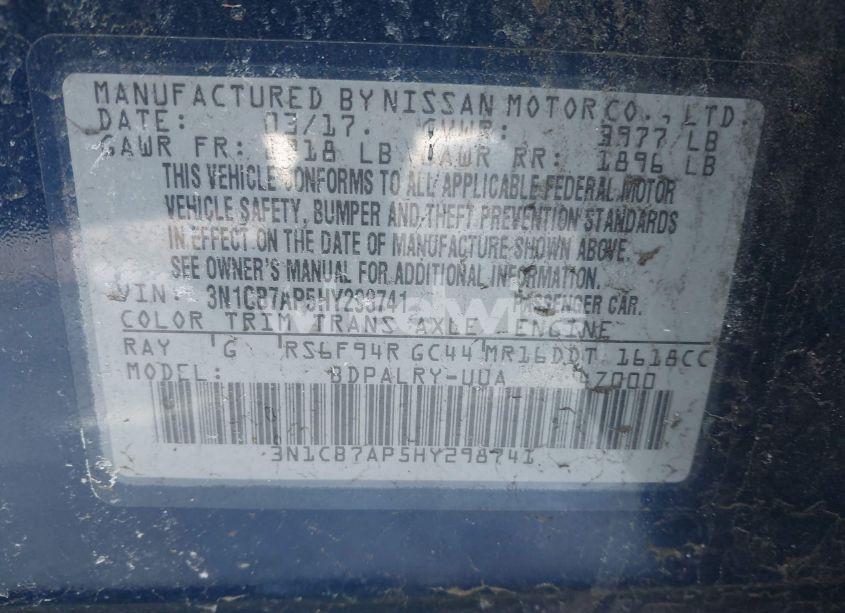 Photo 9 of 2017 Nissan Sentra SR TURBO (VIN 3N1CB7AP5HY298741)