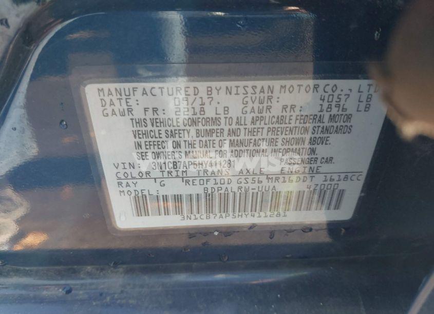 Photo 9 of 2017 Nissan Sentra SR TURBO (VIN 3N1CB7AP5HY411281)