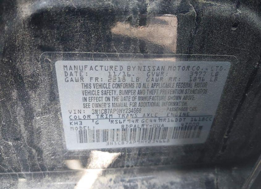 Photo 9 of 2017 Nissan Sentra SR TURBO (VIN 3N1CB7AP9HY234668)