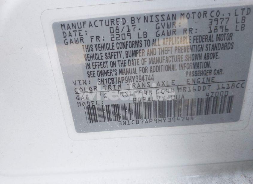 Photo 9 of 2017 Nissan Sentra NISMO (VIN 3N1CB7AP9HY394744)