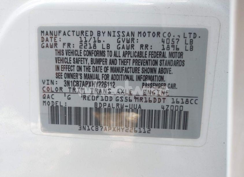 Photo 9 of 2017 Nissan Sentra SR TURBO (VIN 3N1CB7APXHY226112)