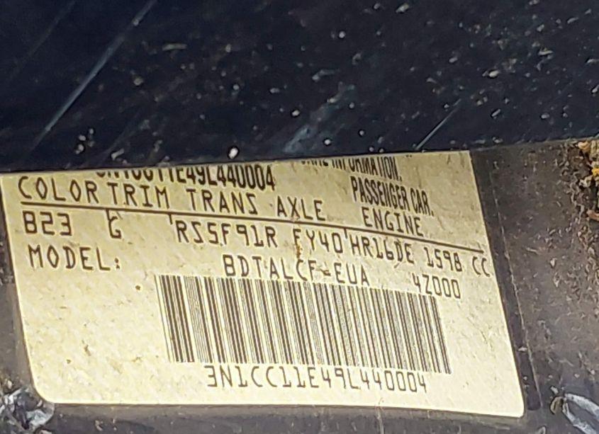 Photo 9 of 2009 Nissan Versa 1.6 (VIN 3N1CC11E49L440004)