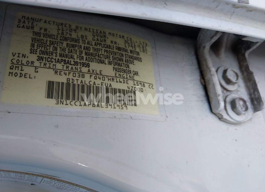 Photo 9 of 2010 Nissan Versa 1.6 (VIN 3N1CC1AP8AL391959)