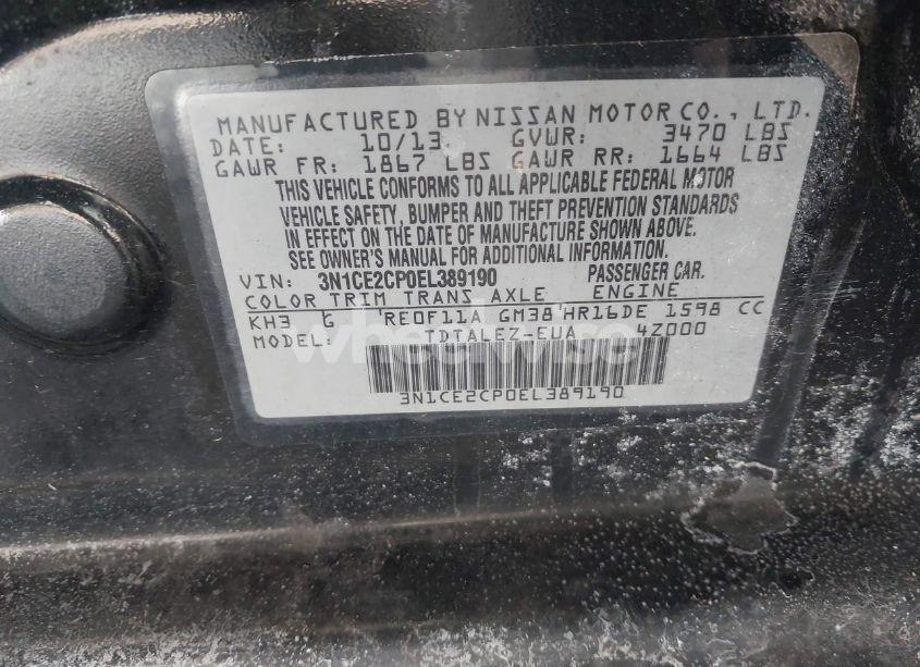 Photo 9 of 2014 Nissan Versa NOTE SV (VIN 3N1CE2CP0EL389190)