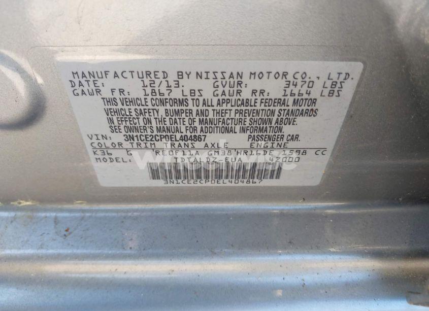 Photo 9 of 2014 Nissan Versa NOTE SV (VIN 3N1CE2CP0EL404867)