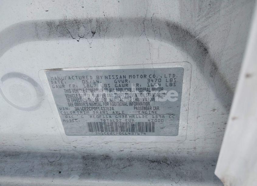 Photo 9 of 2014 Nissan Versa NOTE SV (VIN 3N1CE2CP0EL437674)