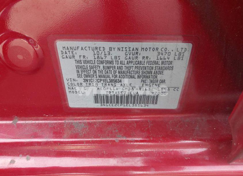 Photo 9 of 2014 Nissan Versa NOTE SV (VIN 3N1CE2CP1EL385634)