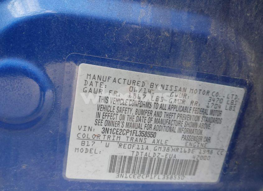 Photo 9 of 2015 Nissan Versa NOTE SV (VIN 3N1CE2CP1FL358550)