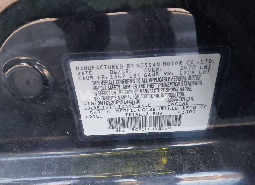 Photo 9 of 2015 Nissan Versa NOTE (VIN 3N1CE2CP1FL443730)