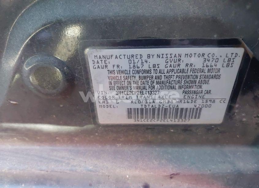 Photo 9 of 2014 Nissan Versa NOTE SV (VIN 3N1CE2CP2EL413327)