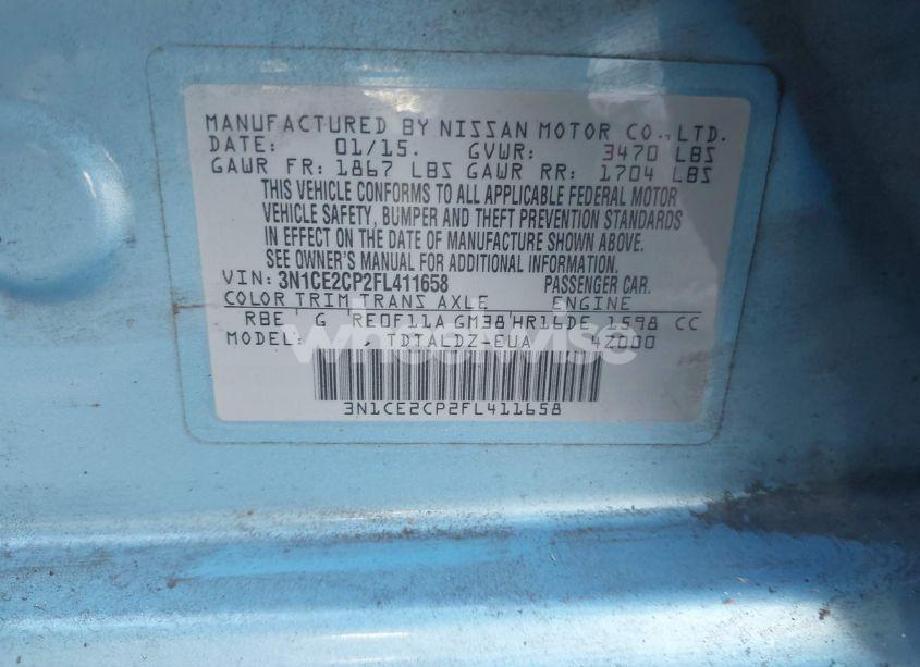 Photo 9 of 2015 Nissan Versa NOTE SV (VIN 3N1CE2CP2FL411658)