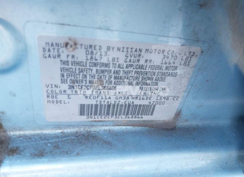 Photo 9 of 2014 Nissan Versa NOTE SV (VIN 3N1CE2CP3EL368866)