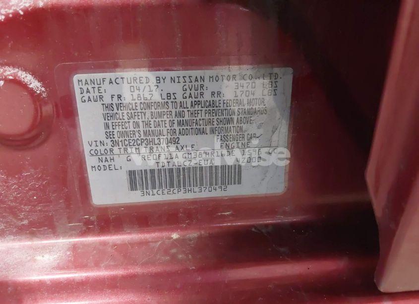 Photo 9 of 2017 Nissan Versa NOTE S PLUS (VIN 3N1CE2CP3HL370492)