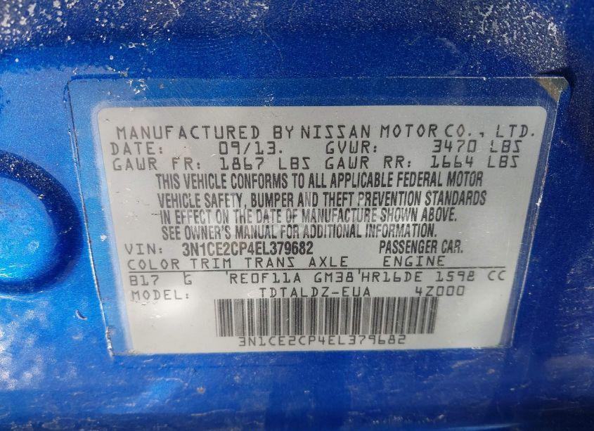 Photo 9 of 2014 Nissan Versa NOTE SV (VIN 3N1CE2CP4EL379682)