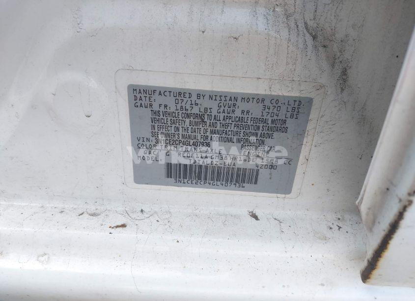 Photo 9 of 2016 Nissan Versa NOTE SV (VIN 3N1CE2CP4GL407936)