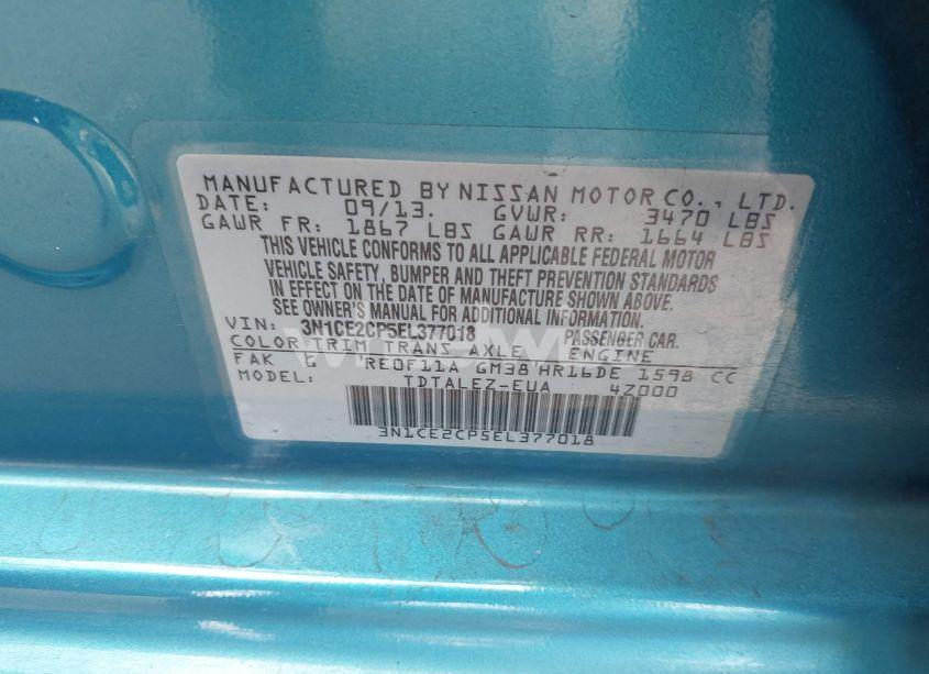 Photo 9 of 2014 Nissan Versa NOTE SV (VIN 3N1CE2CP5EL377018)