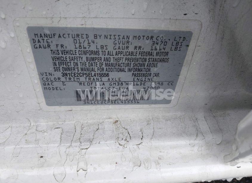 Photo 9 of 2014 Nissan Versa NOTE S PLUS (VIN 3N1CE2CP5EL415556)