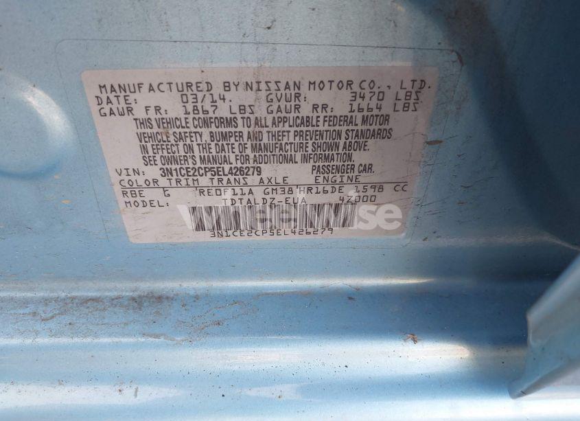 Photo 9 of 2014 Nissan Versa NOTE SV (VIN 3N1CE2CP5EL426279)