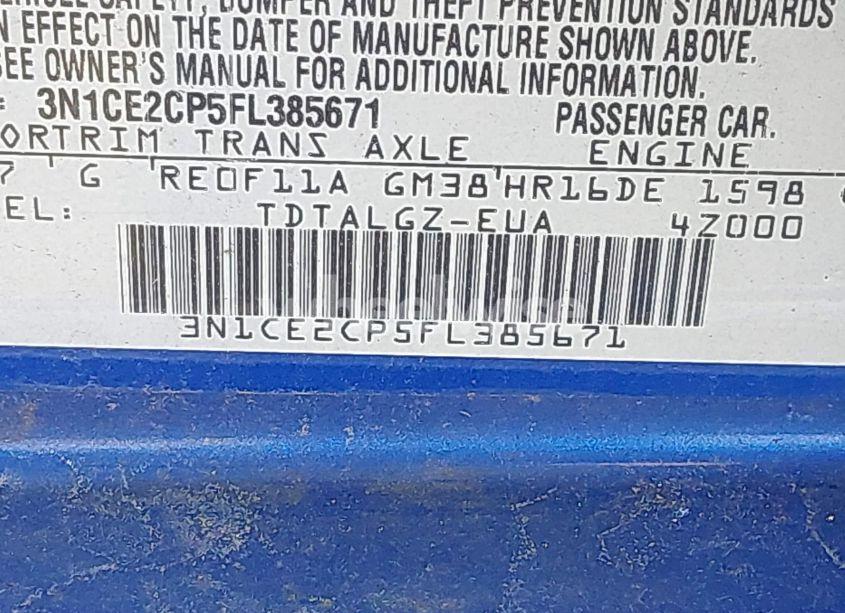 Photo 9 of 2015 Nissan Versa NOTE SR (VIN 3N1CE2CP5FL385671)