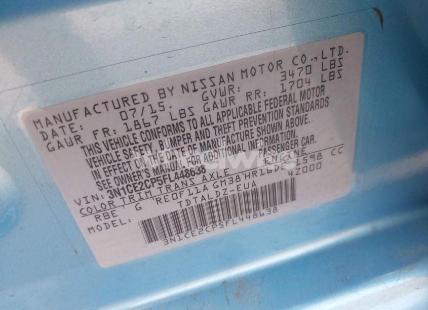 Photo 9 of 2015 Nissan Versa NOTE SV (VIN 3N1CE2CP5FL448638)