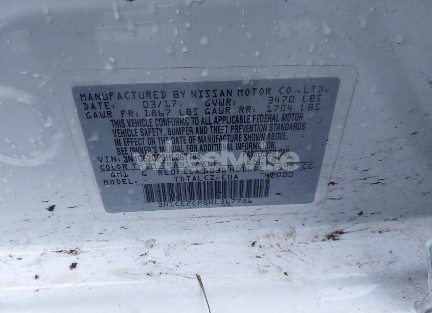 Photo 9 of 2017 Nissan Versa NOTE S PLUS (VIN 3N1CE2CP5HL367786)