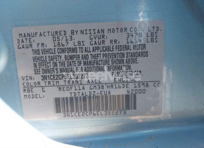 Photo 9 of 2014 Nissan Versa NOTE SV (VIN 3N1CE2CP6EL352273)