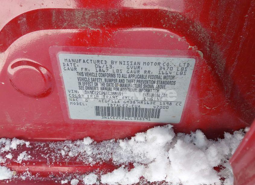 Photo 9 of 2014 Nissan Versa NOTE SV (VIN 3N1CE2CP6EL358591)