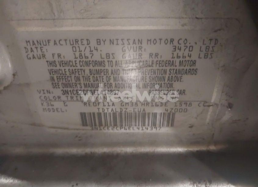 Photo 9 of 2014 Nissan Versa NOTE SV (VIN 3N1CE2CP6EL414397)