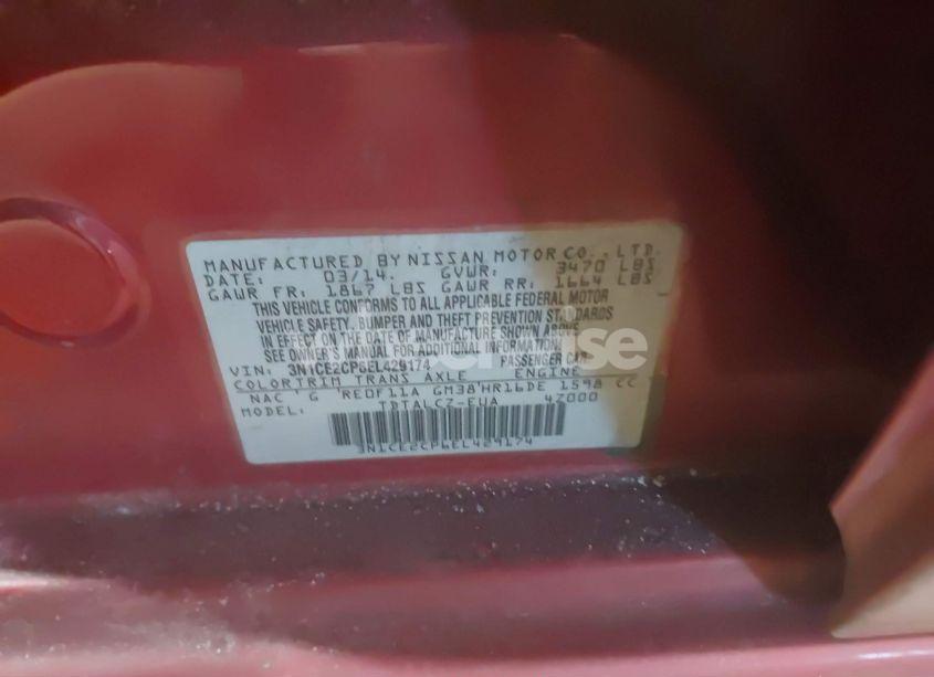 Photo 9 of 2014 Nissan Versa NOTE S PLUS (VIN 3N1CE2CP6EL429174)