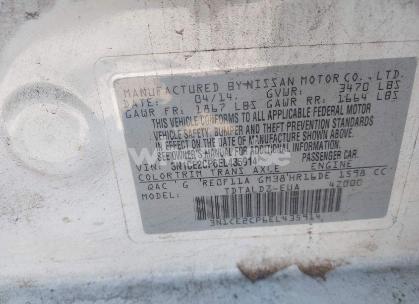 Photo 9 of 2014 Nissan Versa NOTE SV (VIN 3N1CE2CP6EL435914)