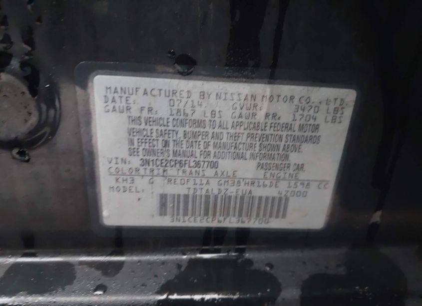 Photo 9 of 2015 Nissan Versa NOTE SV (VIN 3N1CE2CP6FL367700)