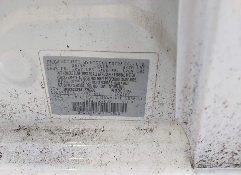 Photo 9 of 2015 Nissan Versa NOTE (VIN 3N1CE2CP6FL376560)