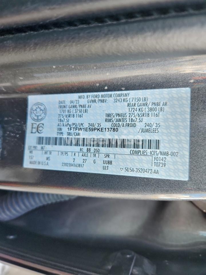 Photo 13 of 2023 FORD F150 SUPERCREW (VIN 3N1CE2CP6FL394993)