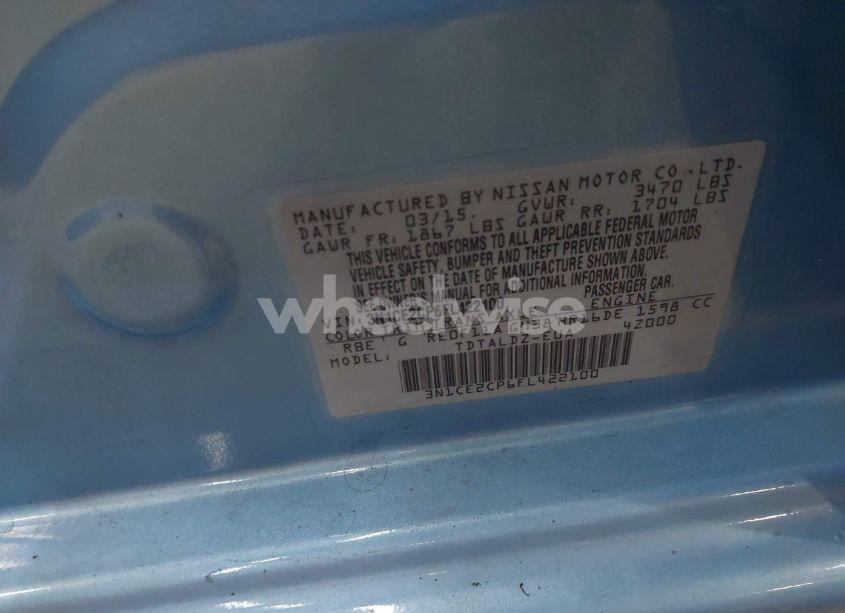 Photo 9 of 2015 Nissan Versa NOTE S (SR)/S PLUS/SL/SR/SV (VIN 3N1CE2CP6FL422100)