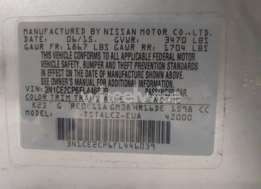 Photo 9 of 2015 Nissan Versa NOTE S PLUS (VIN 3N1CE2CP6FL446039)