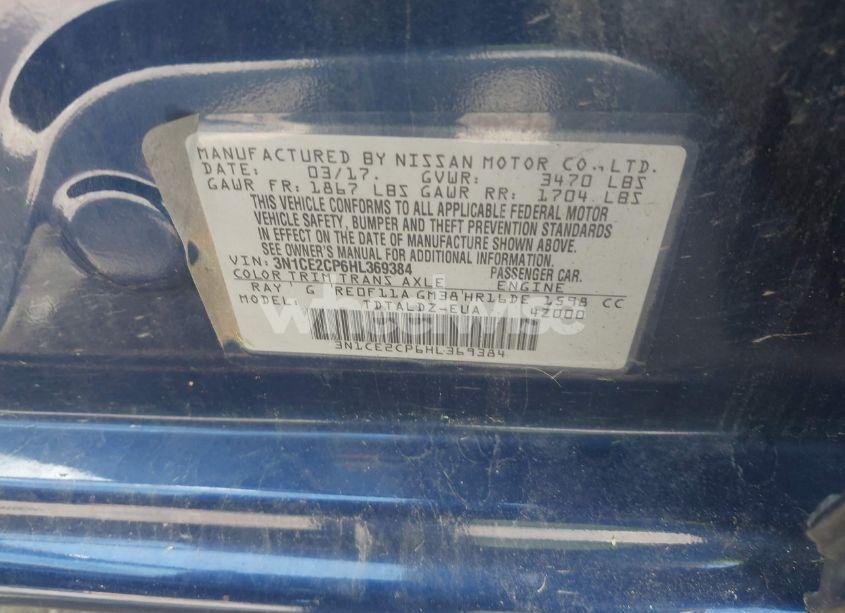 Photo 9 of 2017 Nissan Versa NOTE SV (VIN 3N1CE2CP6HL369384)